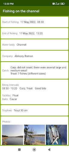 Fishing trips Screen 3