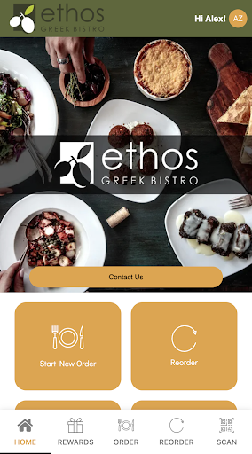 Android application ethos Greek Bistro screenshort