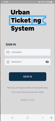 Android application Urban Ticketing System APP screenshort