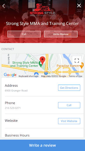 Android application Strong Style MMA & Training screenshort