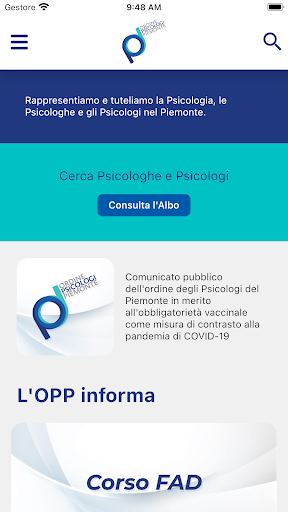 Ordine Psicologi Piemonte Screen 2