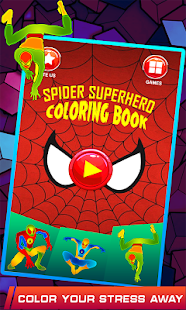 spider super heroes coloring game of woman 14.0 screenshots 1