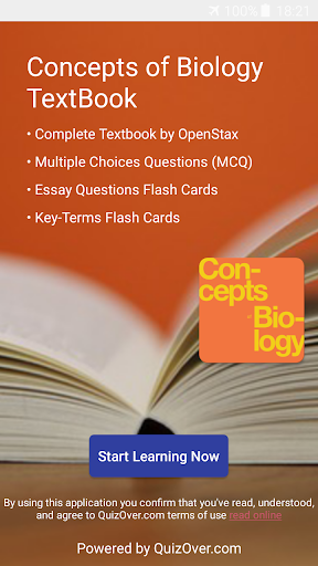 Android application Concepts of Biology Textbook screenshort