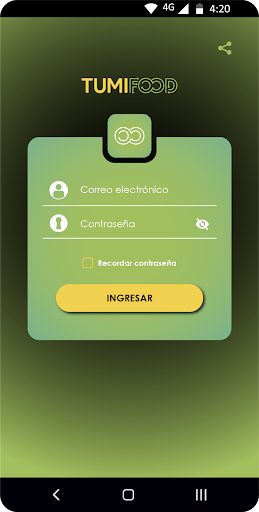 Android application TumiFood - Facturación screenshort