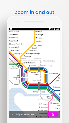 Melbourne Bus Train Tram Map Screen 3