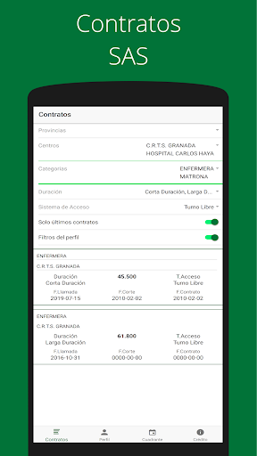 Android application Bolsa Contratos SAS screenshort