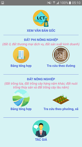 Android application Giá đất Cần Thơ screenshort