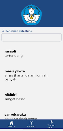 Android application Kamus Dwibahasa Teon-Indonesia screenshort