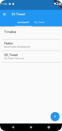 Android application 3S Tweet screenshort