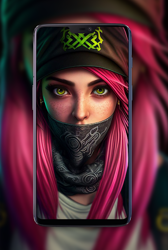 Android application Mask Girl Wallpaper screenshort