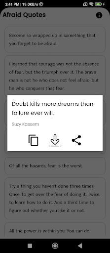 Afraid Quotes and Sayings Screen 2