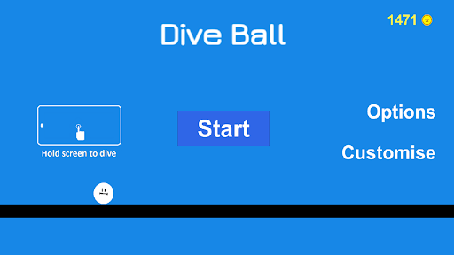 Android application Dive Ball screenshort