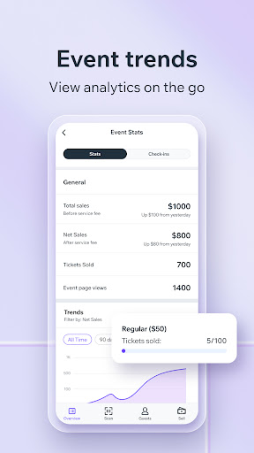 Screenshot of Check-in by Wix