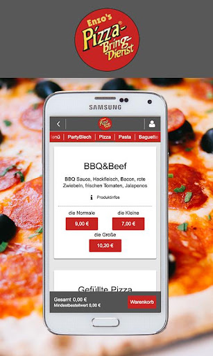 Enzos Pizzabringdienst Screen 3
