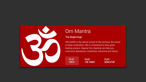 Screenshot of OM Meditate for TV