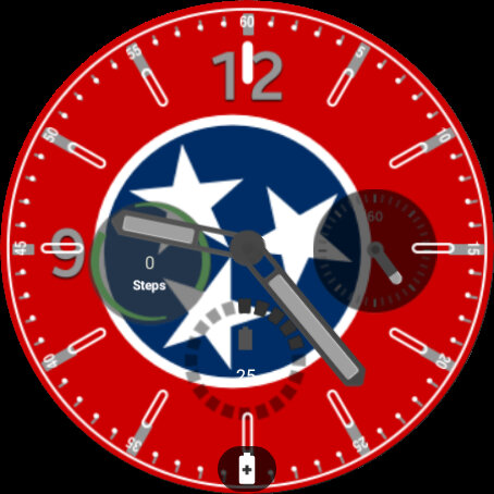 Android application Tennessee Flag Watchface screenshort