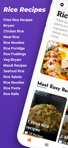 Android application Rice Recipes Pro screenshort