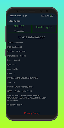 Ampeometer : Battery tracker Screen 3