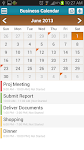 screenshot of Business Calendar Event TODO