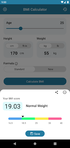 BMI Calculator Screen 3