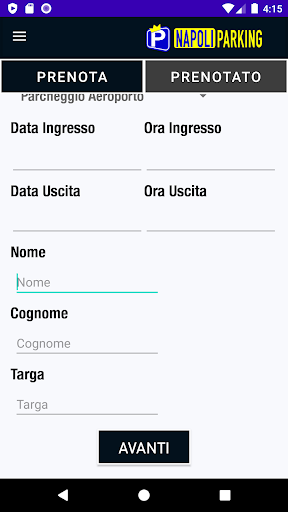 Android application Napoli Parking screenshort