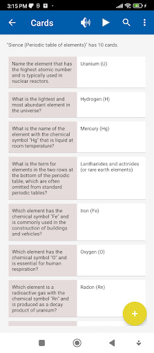 Simple Flashcards Screen 2