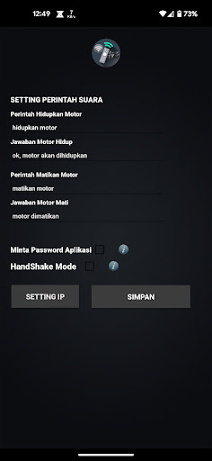 Android application Wifi Remote Motor screenshort