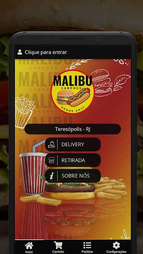 Android application Malibu Lanches screenshort