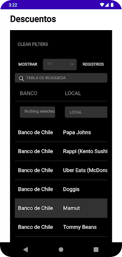 Camilo Chile App Screen 2