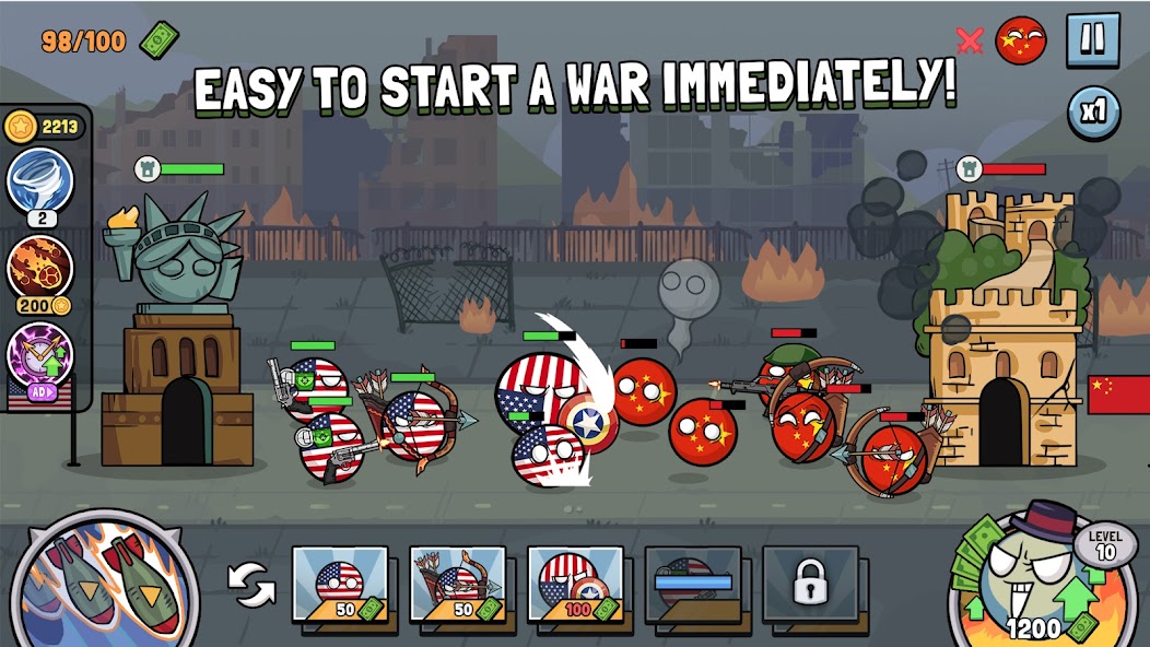 Country Balls: World at War 1.1.6 APK + Mod (Unlimited money) para Android