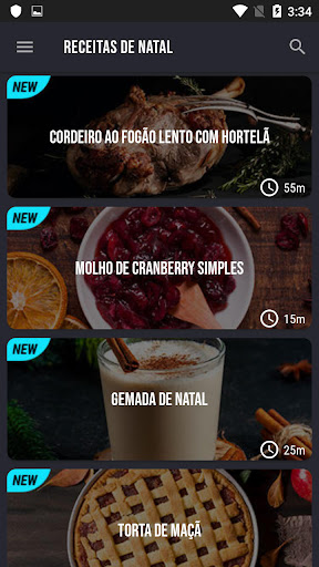 Visualização do aplicativo