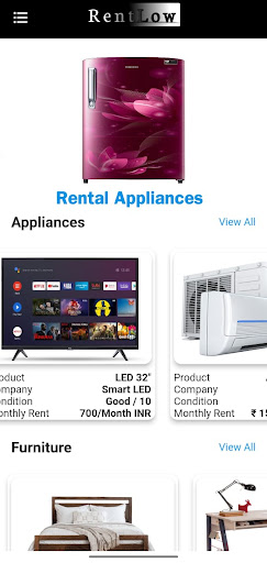 Android application RentLow Rental Appliances screenshort
