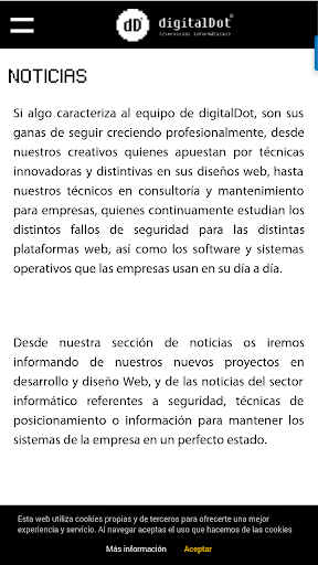 Incidencias digitalDot Screen 3