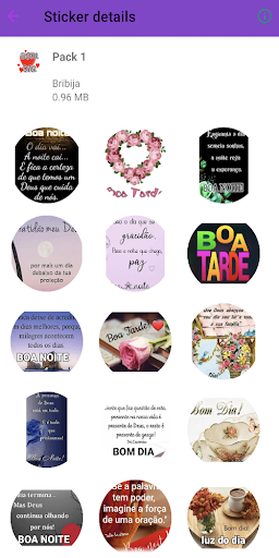 Figurinhas de Bom Dia e Noite