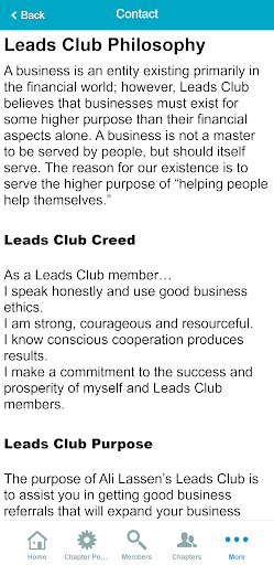 Leads Club Screen 3