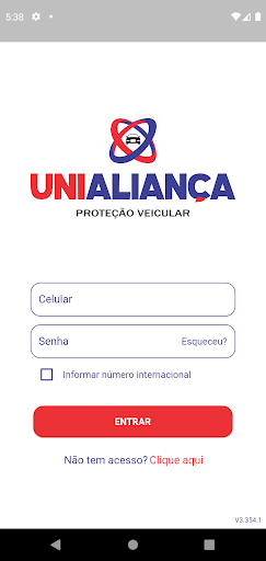 Android application Unialiança Proteção Veicular screenshort