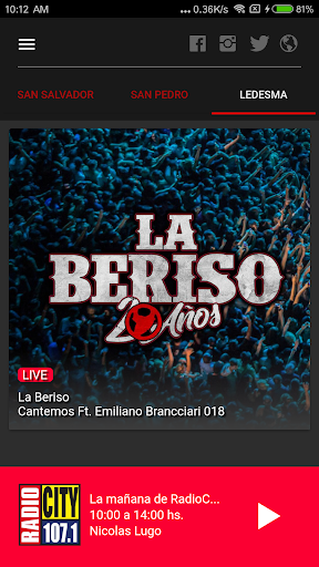 Radio City Jujuy 107.1 FM Screen 3