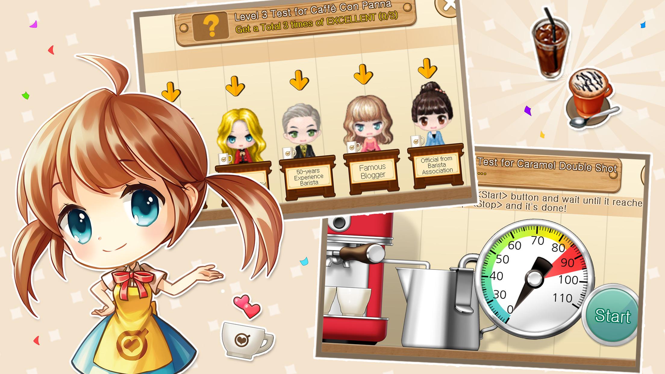 Android application LINE I Love Coffee screenshort