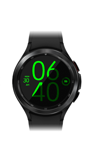 Android application OLED Green Minimal Watch Face screenshort