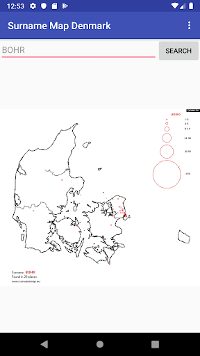 Surname Map Denmark Screen 3