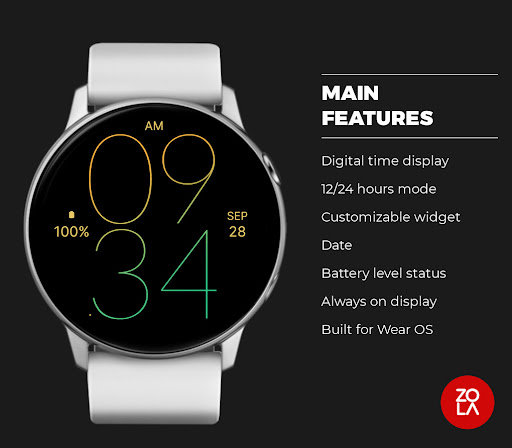 Orange Tosca Line Watch Face Screen 2