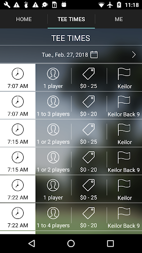 Keilor Golf Tee Times Screen 3