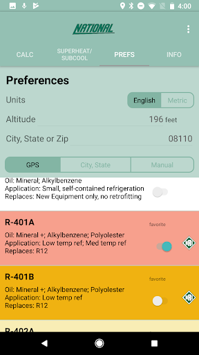P-T Calculator Screen 3