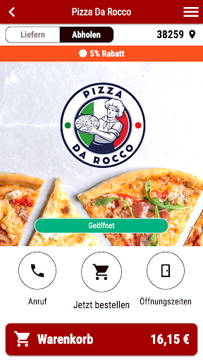 Android application Pizza Da Rocco screenshort