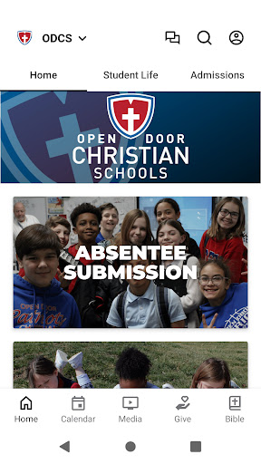 Android application Open Door Christian Schools screenshort