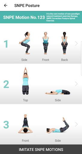 Android application SNPE(Self Natural Posture Exce screenshort