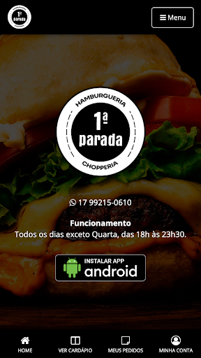 Android application 1 Parada Hamburgueria Choperia screenshort