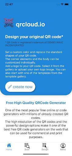 Android application QR cloud screenshort