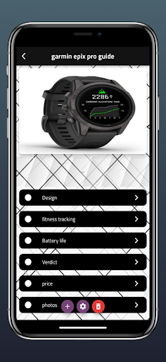 Android application Garmin Epix Pro Guide screenshort