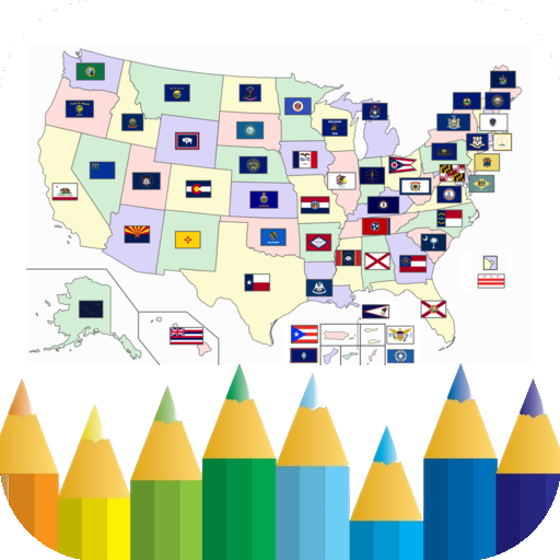 American Flag Coloring logo